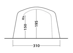 Outwell Parkdale 4PA Tent (2023) -Cheap Camping Shop 111180 parkdale 4pa drawing other5