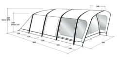 Outwell Hayward Lake 6ATC Tent (2023) -Cheap Camping Shop 111197 hayward lake 6atc drawing perspective2