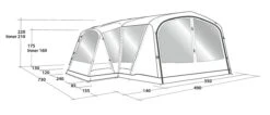 Outwell Mountain Lake 5ATC Tent (2022) 16 Outwell Mountain Lake 5ATC Tent (2022) -Cheap Camping Shop 111198 mountain lake 5atc drawing perspective2