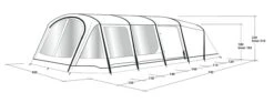 Outwell Queensdale 8PA Tent (2023) -Cheap Camping Shop 111270 queensdale 8pa drawing perspective2