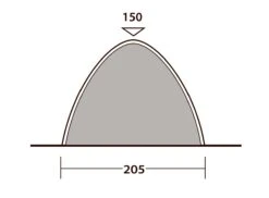 Outwell Free Standing Inner -Cheap Camping Shop 111289 free standing inner drawing other4