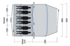 Outwell Starhill 6A Air Tent (2023) -Cheap Camping Shop 111304 starhill 6a drawing floorplan3