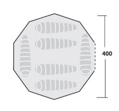 Robens Klondike Tipi Tent (2023) -Cheap Camping Shop 130083 klondike drawing floorplan 14532