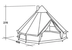 Robens Klondike Tipi Tent (2023) -Cheap Camping Shop 130083 klondike drawing perspective 374