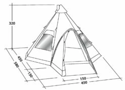 Robens Kiowa Tipi Tent (2023) 7 Robens Kiowa Tipi Tent (2023) -Cheap Camping Shop 130111 kiowa drawing perspective 1834