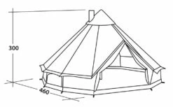 Robens Klondike Grande Tipi Tent (2023) 10 Robens Klondike Grande Tipi Tent (2023) -Cheap Camping Shop 130174 klondike grande drawing perspective 2