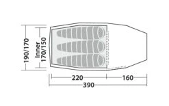 Robens Pioneer 3EX Tent (2022) -Cheap Camping Shop 130275 pioneer 3ex drawing floorplan3