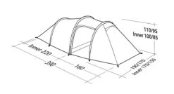 Robens Pioneer 3EX Tent (2022) -Cheap Camping Shop 130275 pioneer 3ex drawing perspective2