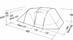 Robens Double Dreamer 4 Tent (2023) -Cheap Camping Shop 130278 double dreamer 4 drawing perspective2
