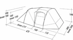 Robens Double Dreamer 5 Tent (2023) -Cheap Camping Shop 130279 double dreamer 5 drawing perspective2