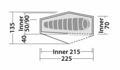 Robens Chaser 1 Tent (2022) 18 Robens Chaser 1 Tent (2022) -Cheap Camping Shop 130315 chaser 1 drawing floorplan25