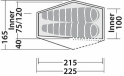 Robens Chaser 2 Tent (2023) -Cheap Camping Shop 130316 chaser 2 drawing floorplan3