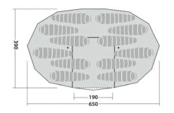 Outwell Robens Klondike Twin Tipi Tent (2023) 16 Outwell Robens Klondike Twin Tipi Tent (2023) -Cheap Camping Shop 130359 klondike twin drawing floorplan3
