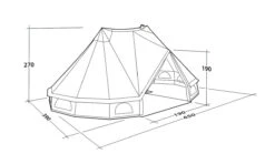 Outwell Robens Klondike Twin Tipi Tent (2023) 18 Outwell Robens Klondike Twin Tipi Tent (2023) -Cheap Camping Shop 130359 klondike twin drawing perspective2
