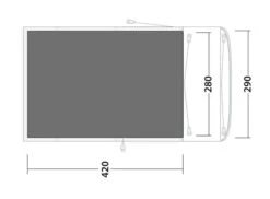 Outwell Roseville 4SA Footprint Groundsheet -Cheap Camping Shop 170844 footprint roseville 4sa drawing floorplan2
