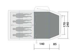 Outwell Rosedale 4PA Flat Woven Carpet -Cheap Camping Shop 170861 flat woven carpet rosedale 4pa drawing floorplan2