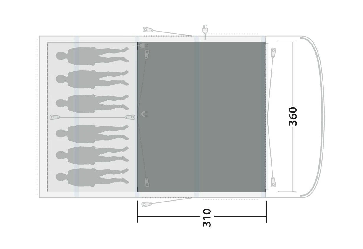 Outwell Hayward Lake 6ATC Flat Woven Carpet 2 Outwell Hayward Lake 6ATC Flat Woven Carpet - Image 2