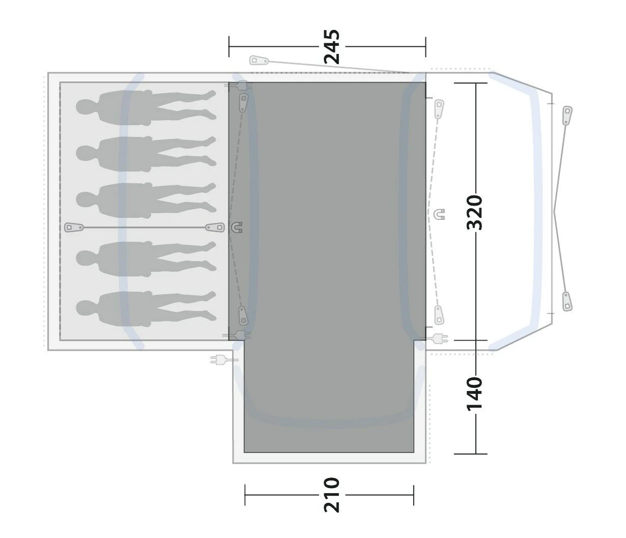 Outwell Oakdale 5PA Flat Woven Carpet 3 Outwell Oakdale 5PA Flat Woven Carpet - Image 3