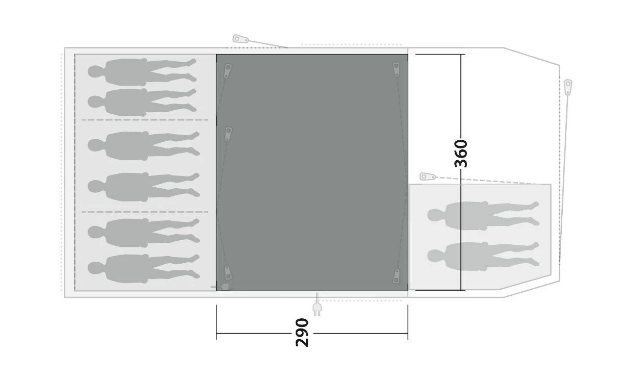 Outwell Winwood 8 Flat Woven Carpet 2 Outwell Winwood 8 Flat Woven Carpet - Image 2