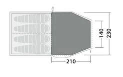 Robens Double Dreamer 4 Fleece Carpet (210*220) -Cheap Camping Shop 190062 fleece carpet double dreamer 4 drawing floorplan2