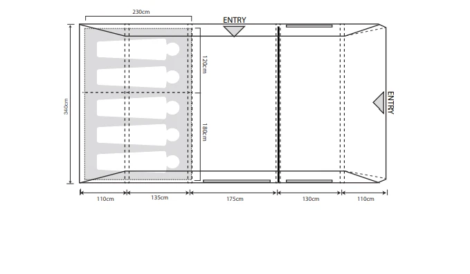 Outdoor Revolution Airedale 5.0s Tent (2022) 3 Outdoor Revolution Airedale 5.0s Tent (2022) - Image 3