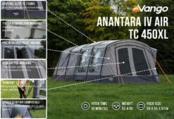 Vango Airbeam Vango Anantara IV TC 450XL Air Tent (2023) -Cheap Camping Shop anantara iv air tc 450xl low res2
