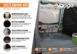 Vango Castlewood 400 Poled Tent Package (2023) -Cheap Camping Shop castlewood 400 infographic2