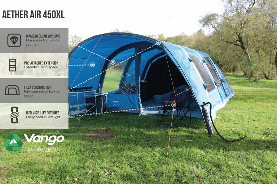 Vango Airbeam Vango Aether Air 450XL Tent (2022) 3 Vango Airbeam Vango Aether Air 450XL Tent (2022) - Image 3