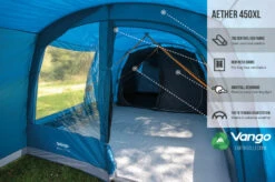 Vango Aether Poled 450XL Tent (2022) -Cheap Camping Shop earth collection poled infographics call outs5