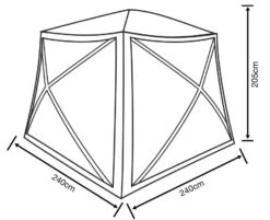 Outdoor Revolution Screenhouse 5 -Cheap Camping Shop floorplan 1