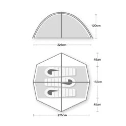 Wild Country Helm Compact 3 Tent (2023) -Cheap Camping Shop helm compact 3 floorplan 1500px 72dpi