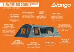 Vango Airbeam Vango Lismore Air 700DLX Tent Package (2023) 14 Vango Airbeam Vango Lismore Air 700DLX Tent Package (2023) -Cheap Camping Shop lismore air 700dlx package