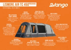 Vango Airbeam Vango Lismore Air TC 450 Tent Package (2023) -Cheap Camping Shop lismore air tc 450 package
