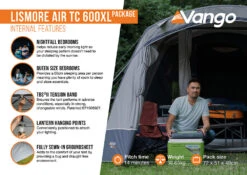 Vango Airbeam Vango Lismore Air TC 600XL Tent Package (2023) 18 Vango Airbeam Vango Lismore Air TC 600XL Tent Package (2023) -Cheap Camping Shop lismore air tc 600xl package2