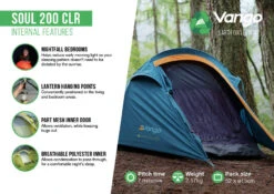 Vango Soul 200 CLR Tent -Cheap Camping Shop soul 200 clr infographic lr2