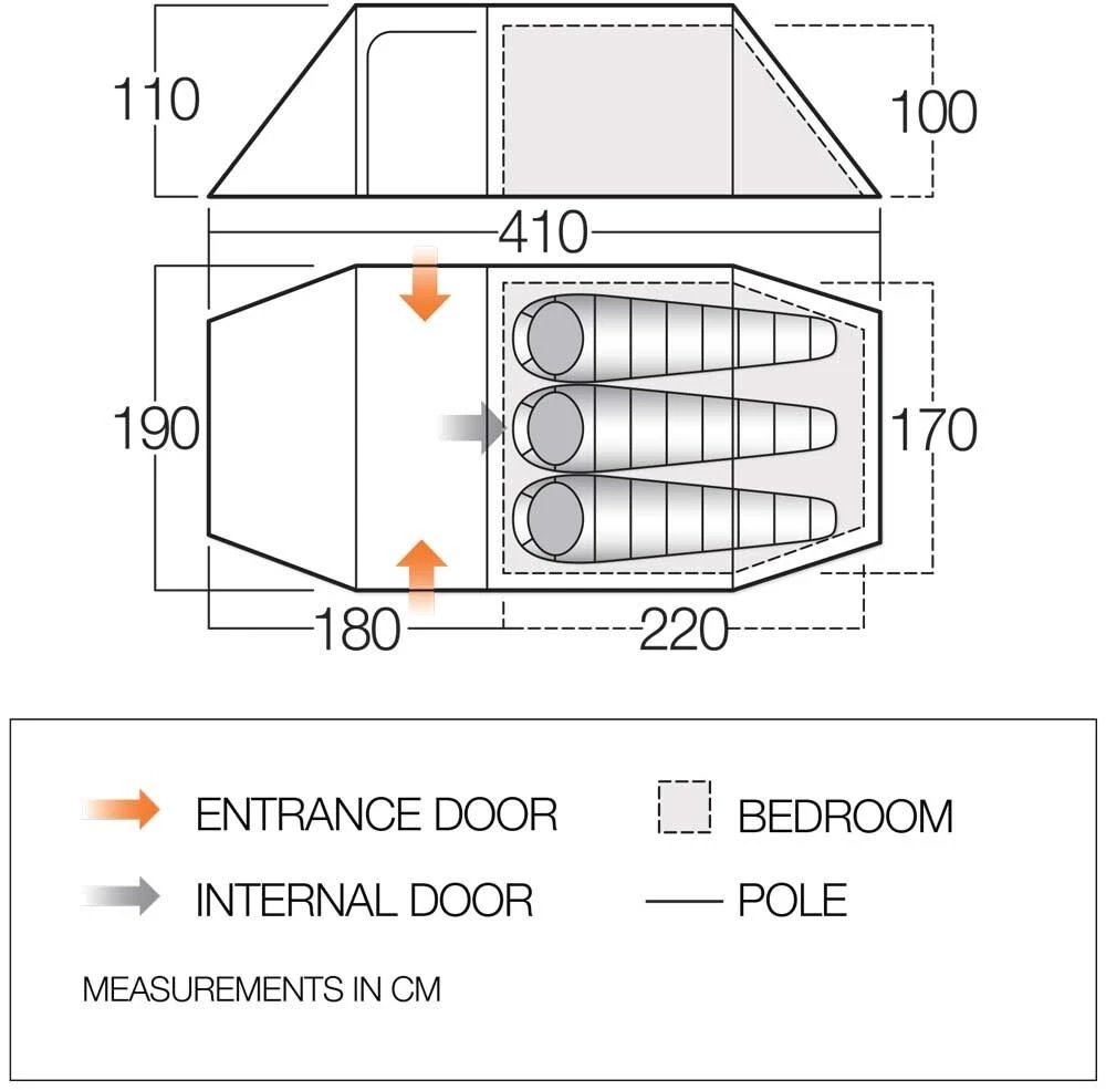 Vango Scafell 300+ Tent (2022) 2 Vango Scafell 300+ Tent (2022) - Image 2
