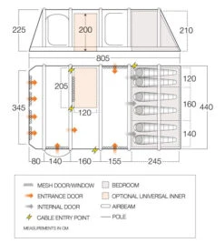 Vango Airbeam Vango Anantara IV TC 650xl Air Tent (2023) -Cheap Camping Shop vango 2021 airbeam si pro floorplan anantara iii air tc 650xl 1