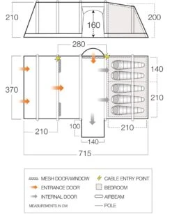 Vango Airbeam Vango Rome II Air 550XL Tent Package (2023) -Cheap Camping Shop vango 2021 tents floorplan rome air 550xl hi