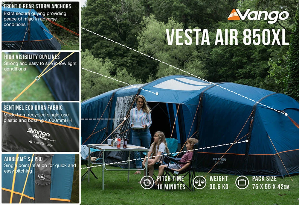 Vango Airbeam Vango Vesta Air 850xl Tent (2023) Bundle 8 Vango Airbeam Vango Vesta Air 850xl Tent (2023) Bundle - Image 8